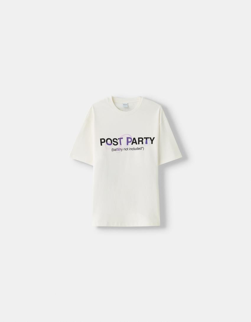Bershka Short sleeve T-shirt with print