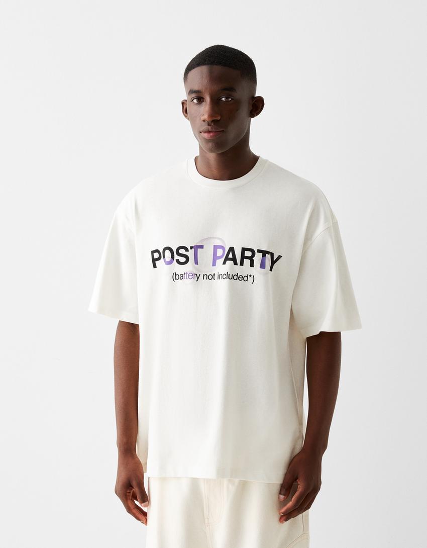 Bershka Short sleeve T-shirt with print