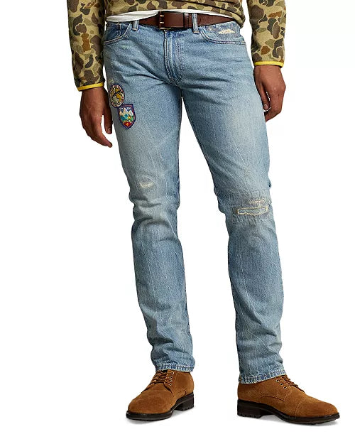 Polo Ralph Lauren Varick Slim Straight Distressed Jean